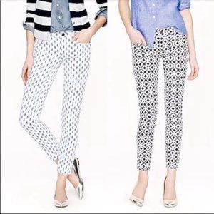 2️⃣ PAIRS! J.Crew Toothpick Print Jeans in Blue
